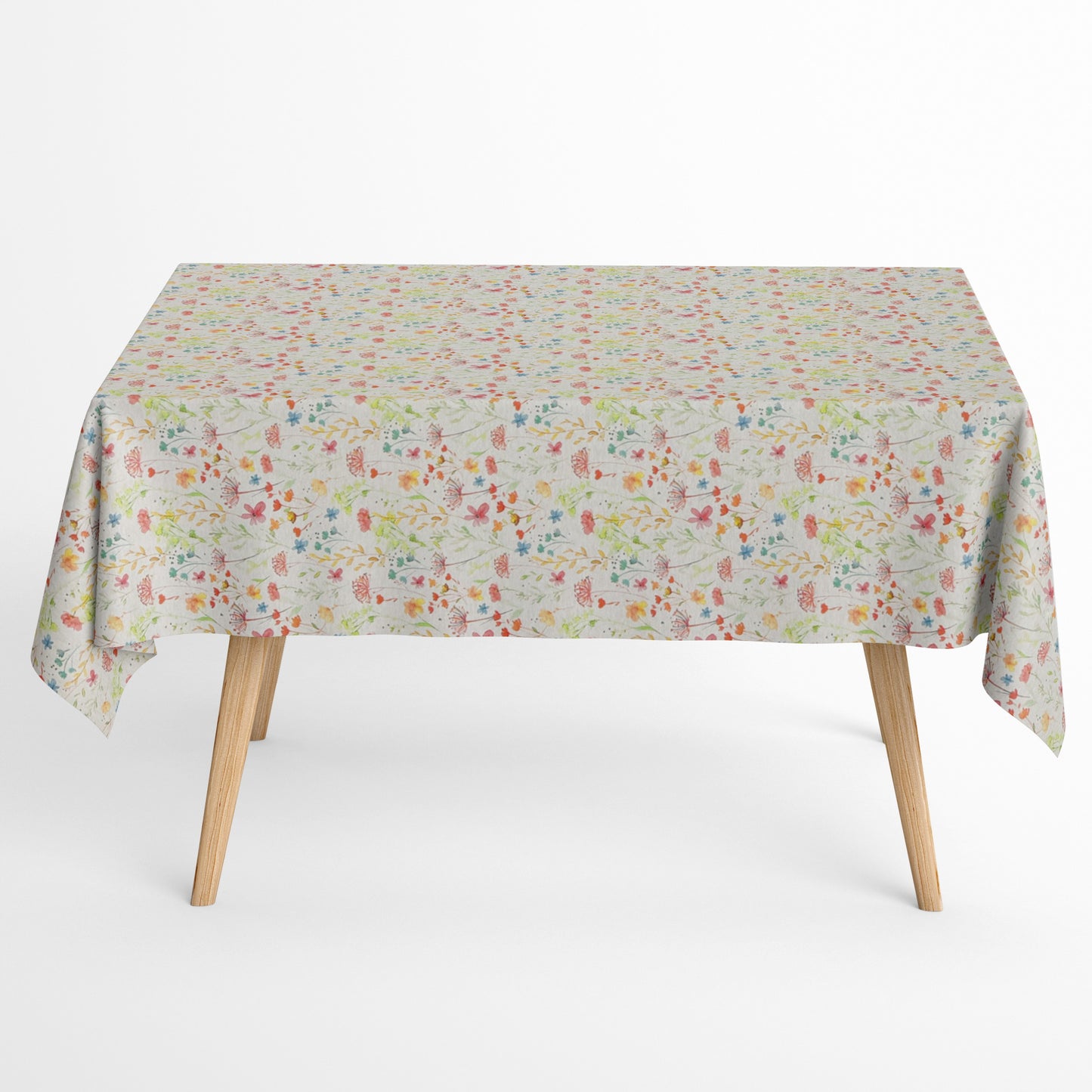 Jacquard tablecloth made of coated cotton with stain protection SERENA 3 flower meadow grasses dandelion square round oval 