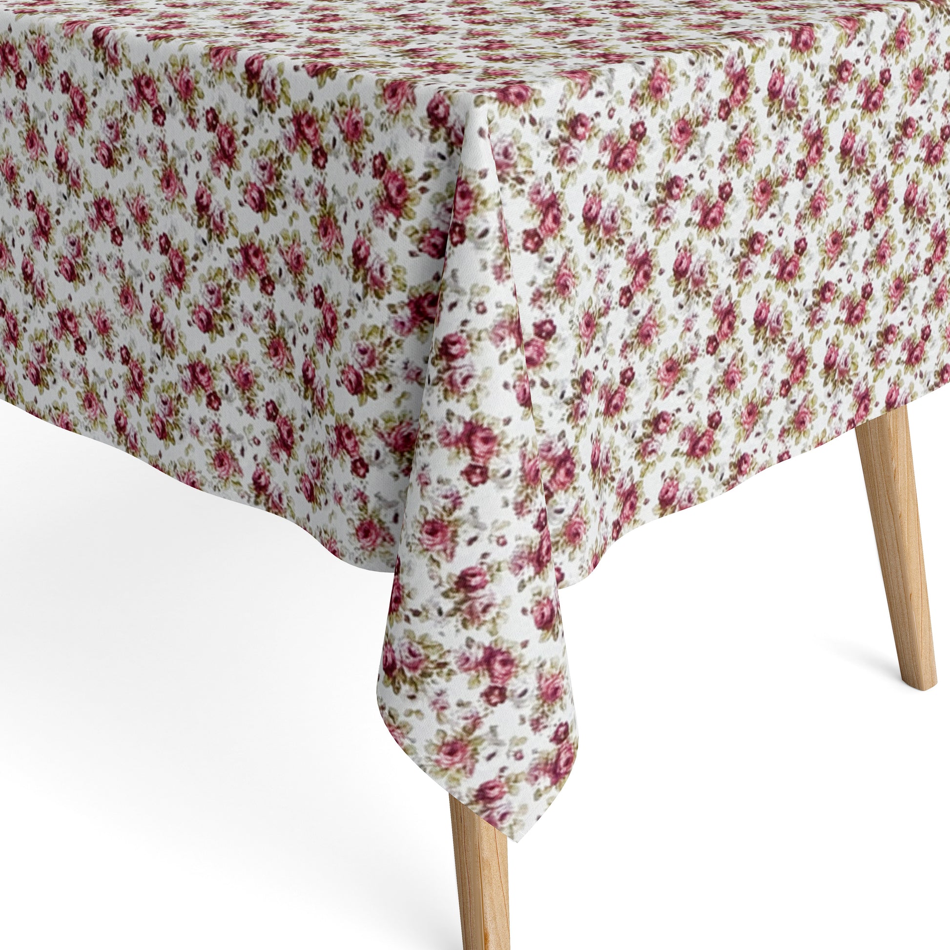 Baumwoll Tischdecke rote Rosen