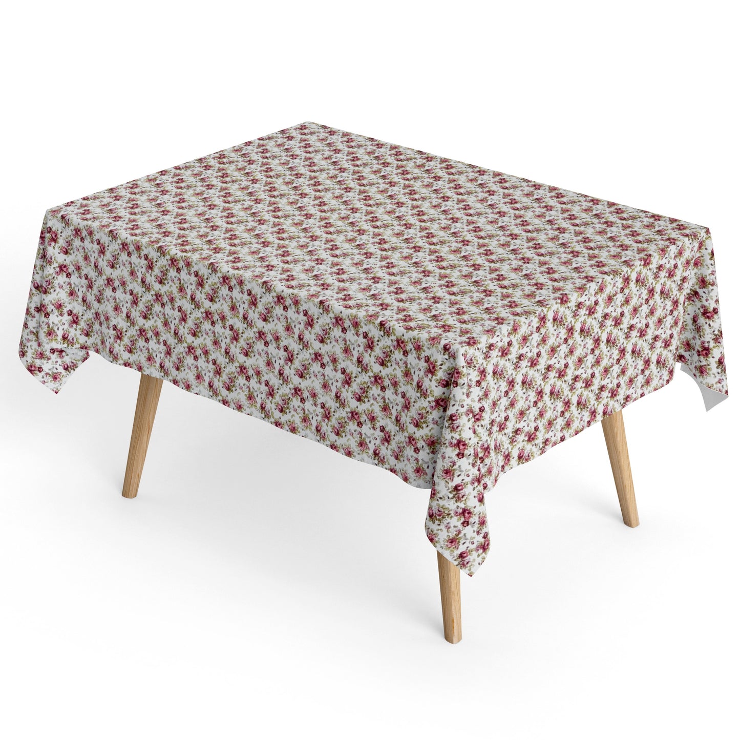 Baumwoll Tischdecke rote Rosen
