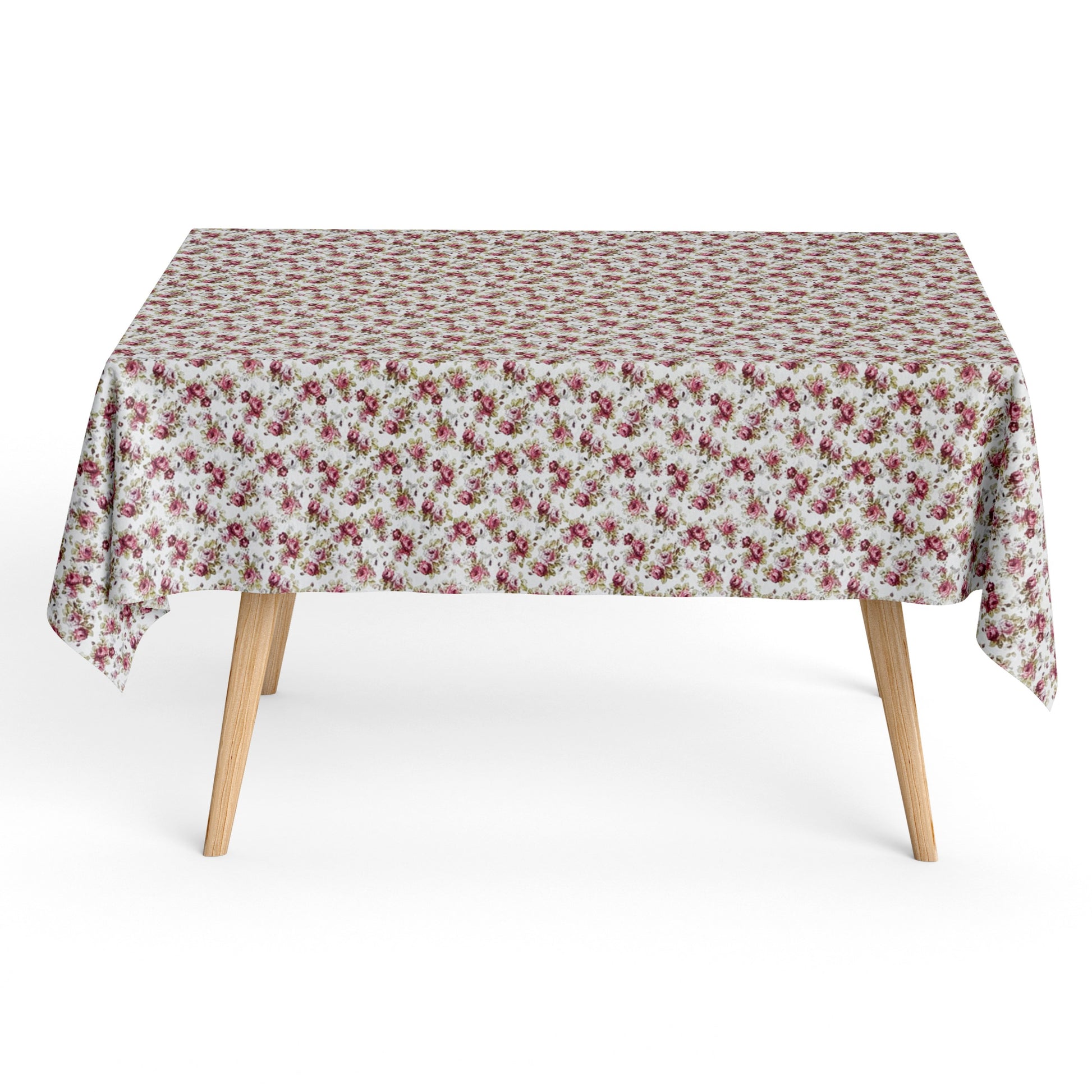 Baumwoll Tischdecke rote Rosen