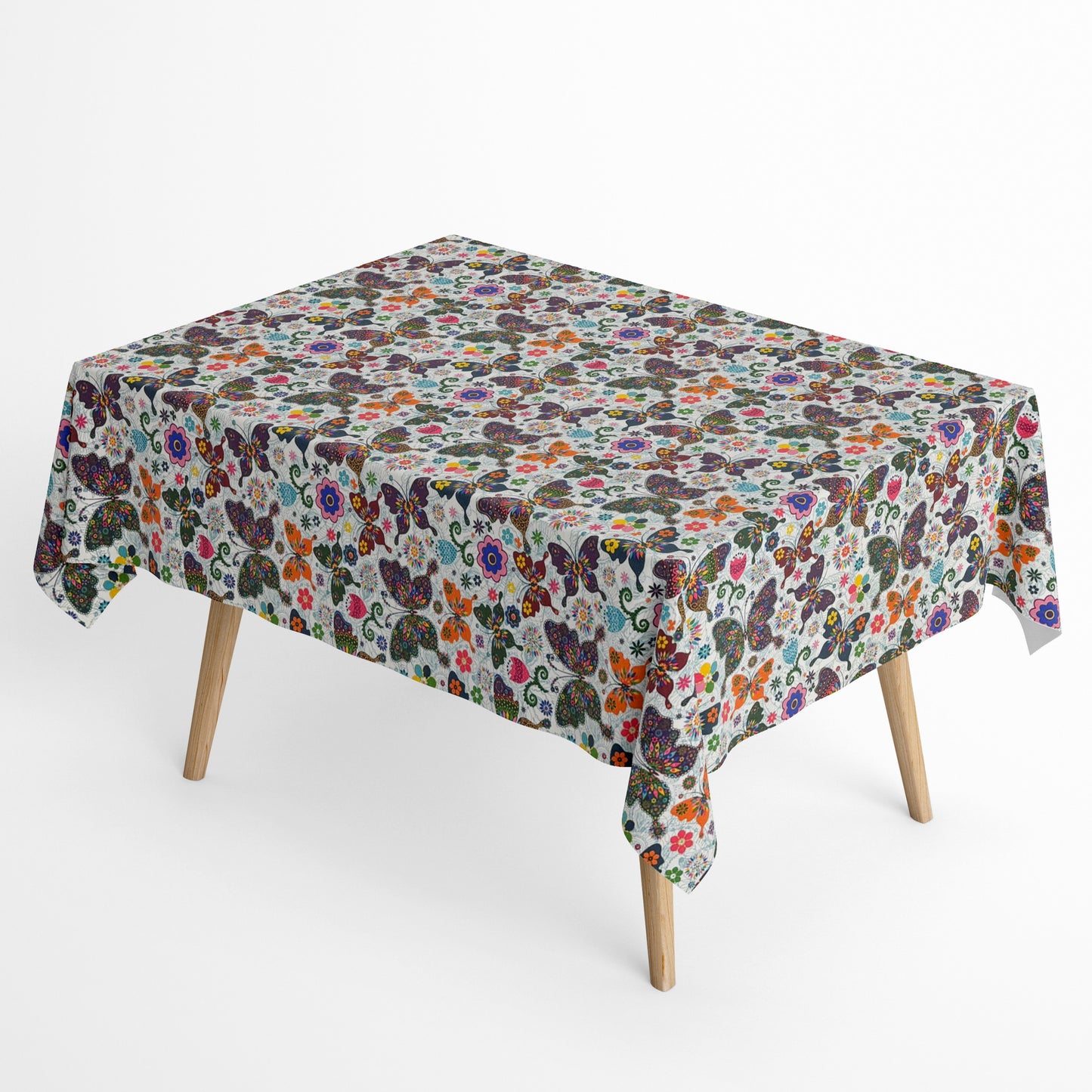 Baumwoll Tischdecke Schmetterlinge 
