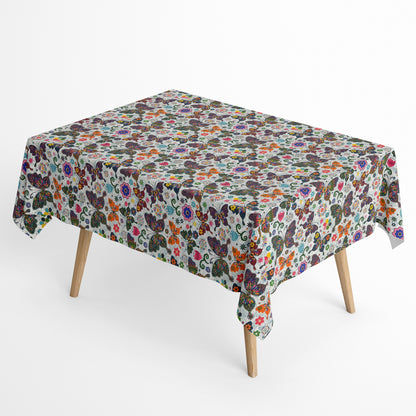 Baumwoll Tischdecke Schmetterlinge 