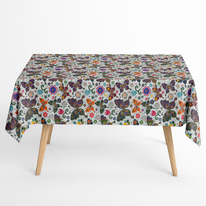 Baumwoll Tischdecke Schmetterlinge 