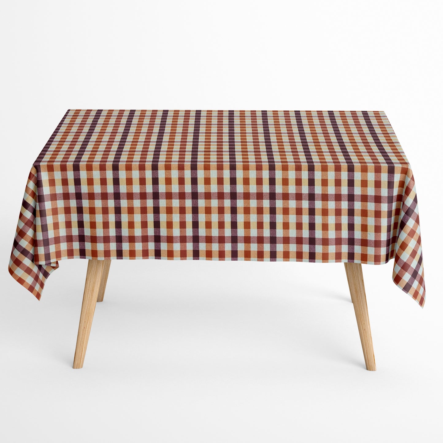 Jacquard Tischdecke kariert rot