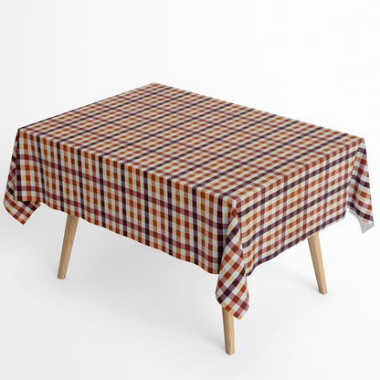 Jacquard Tischdecke kariert rot