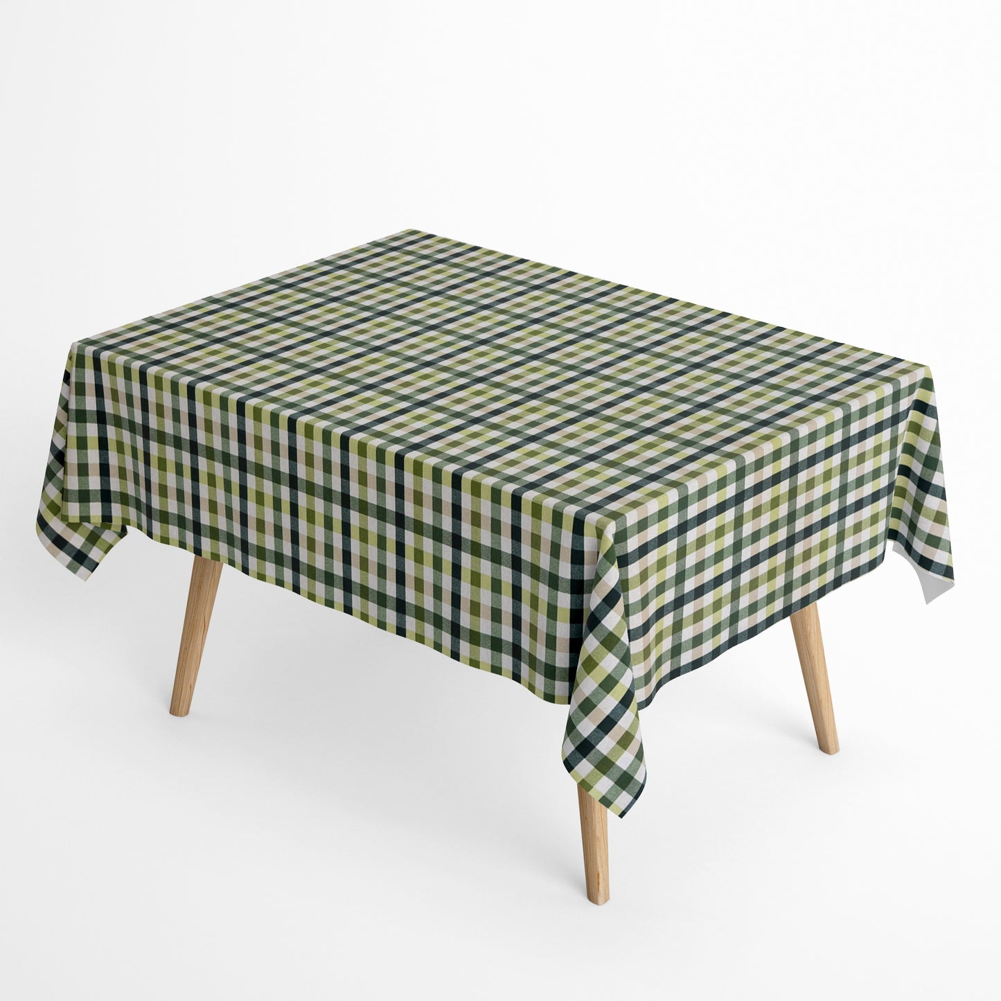 Jacqaurd Tischdecke kariert grün