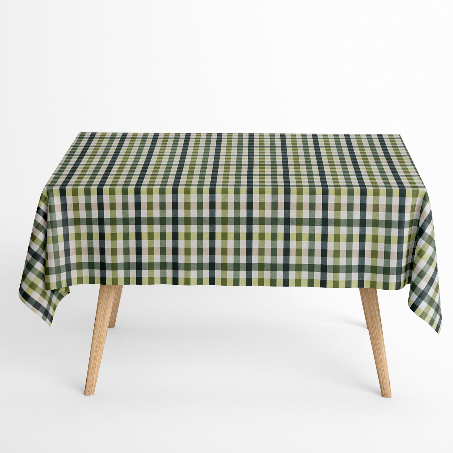 Jacqaurd Tischdecke kariert grün