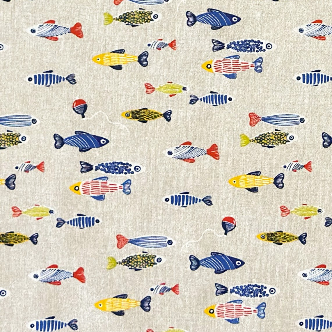 Jacquard Tischdecke bunte Fische