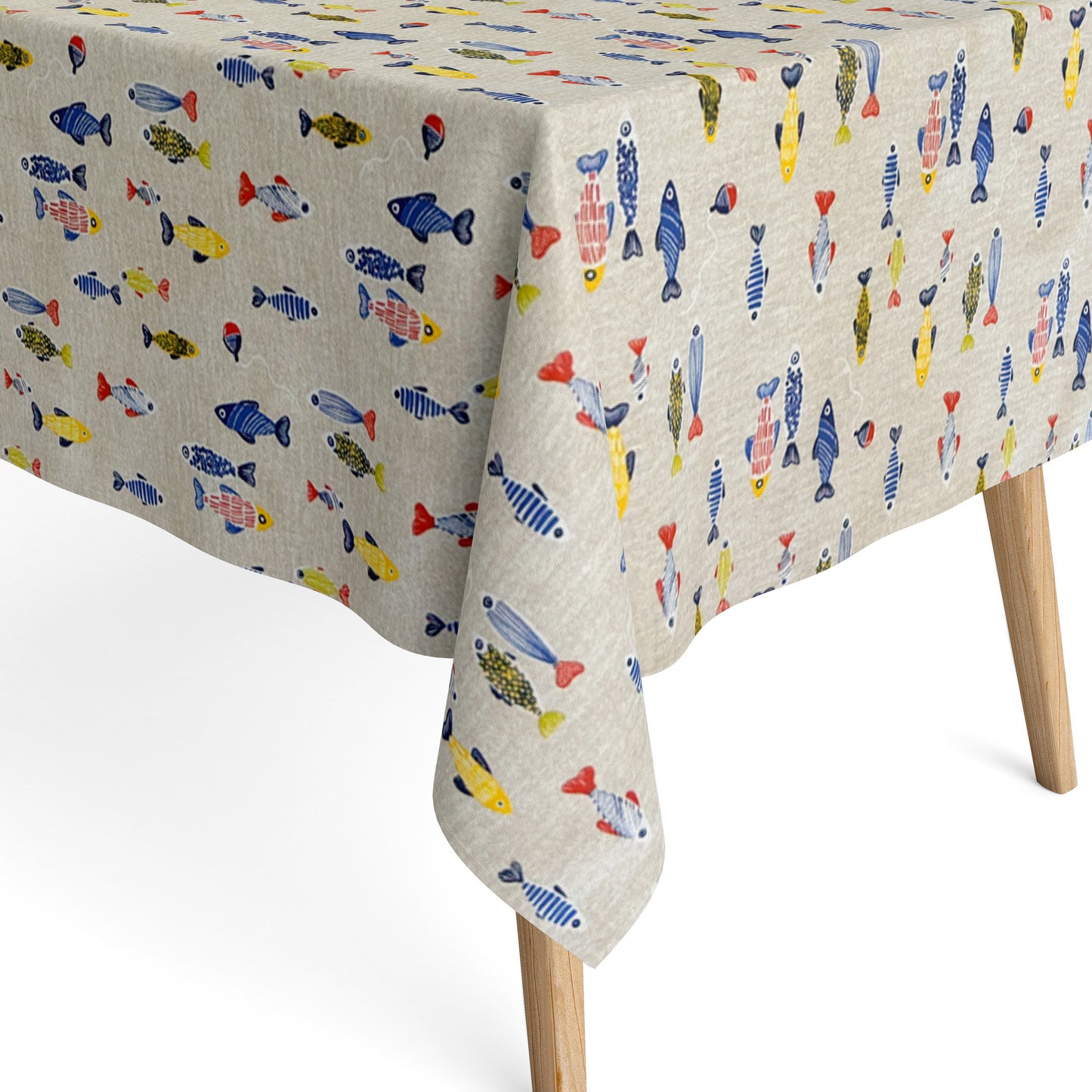 Jacquard Tischdecke bunte Fische