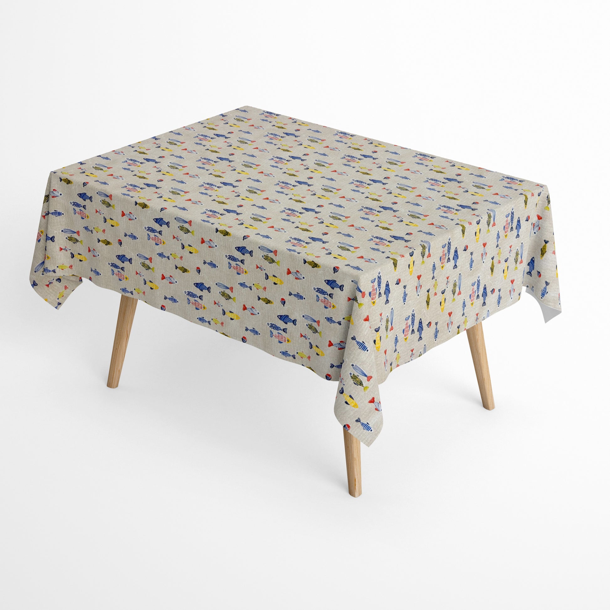 Jacquard Tischdecke bunte Fische