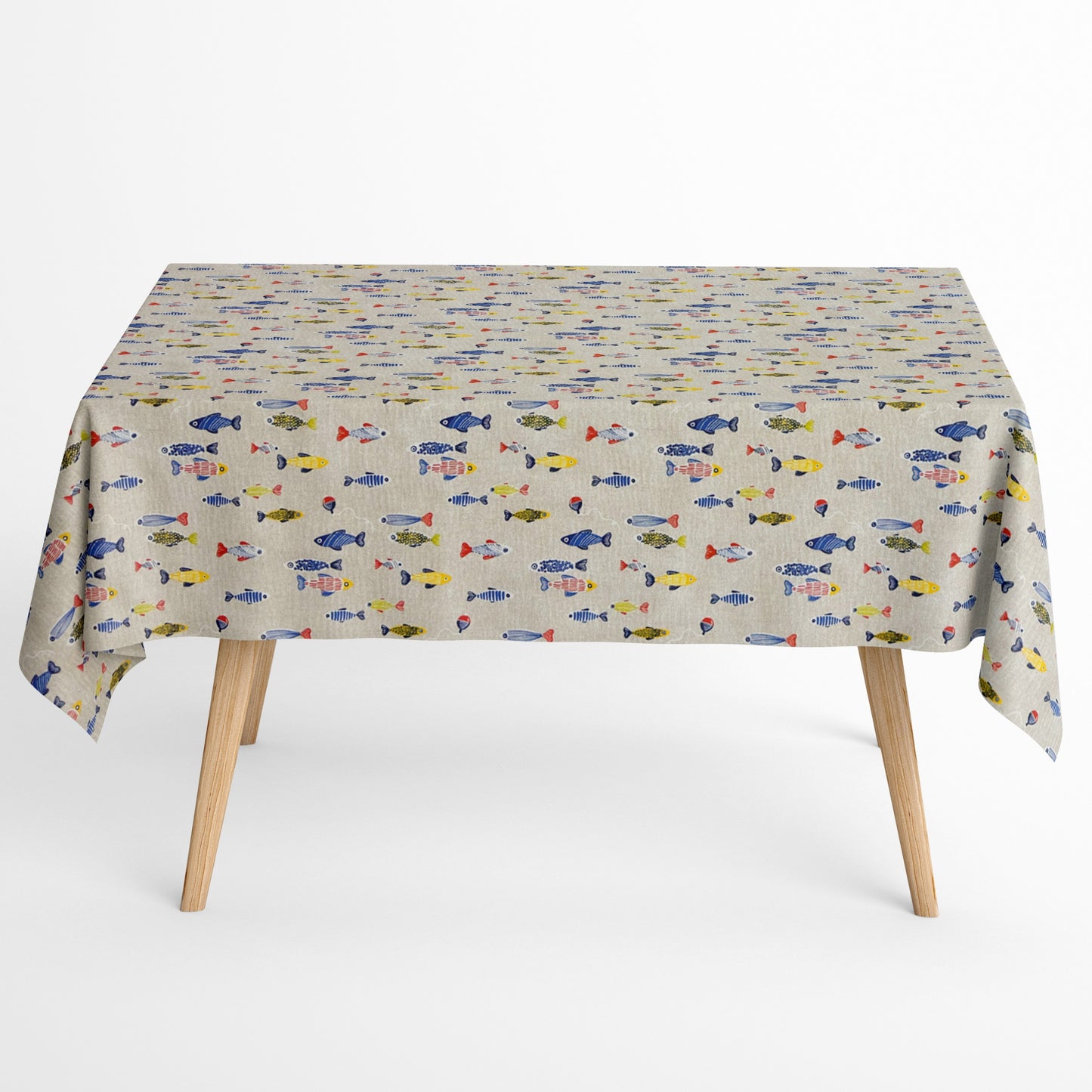 Jacquard Tischdecke bunte Fische