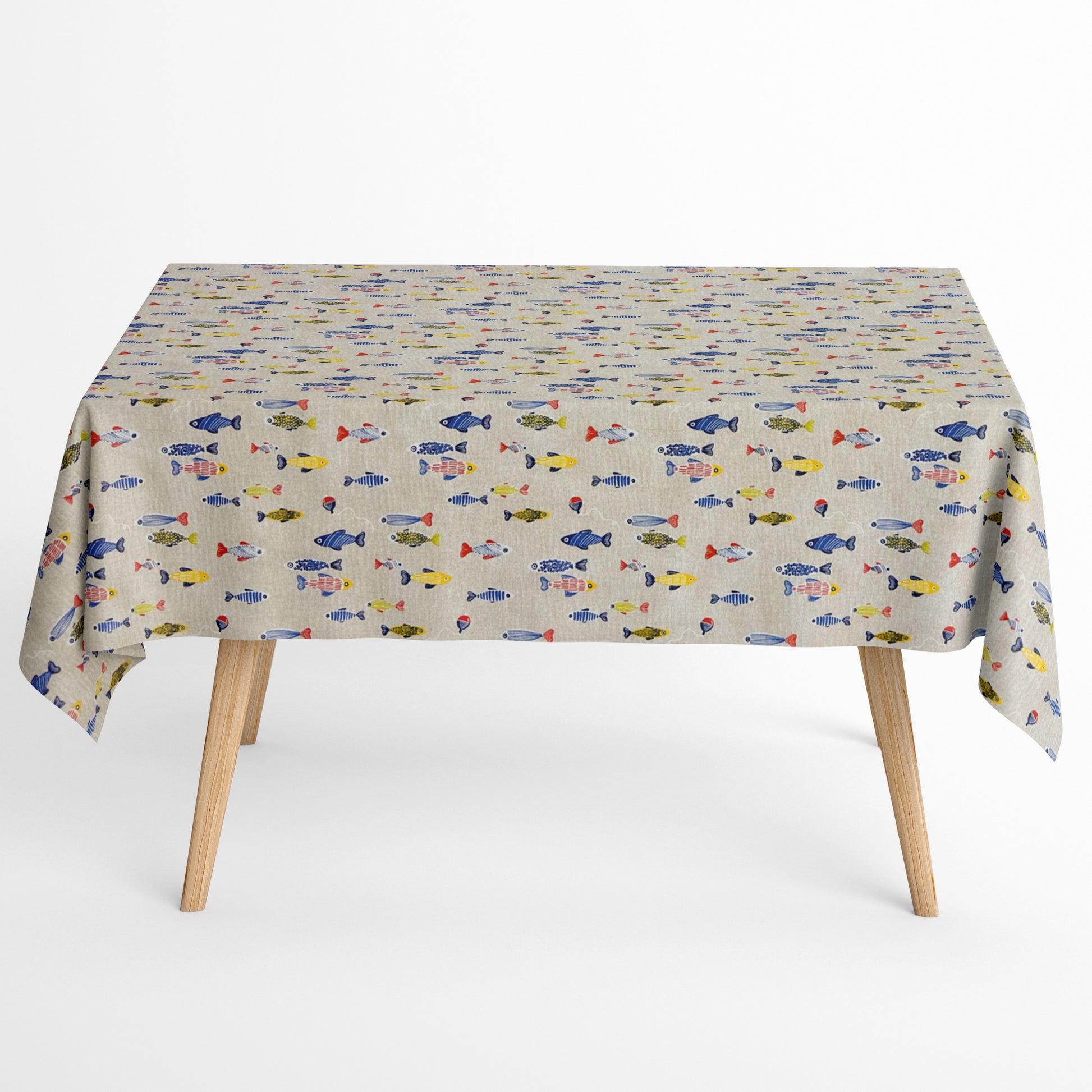 Jacquard Tischdecke bunte Fische