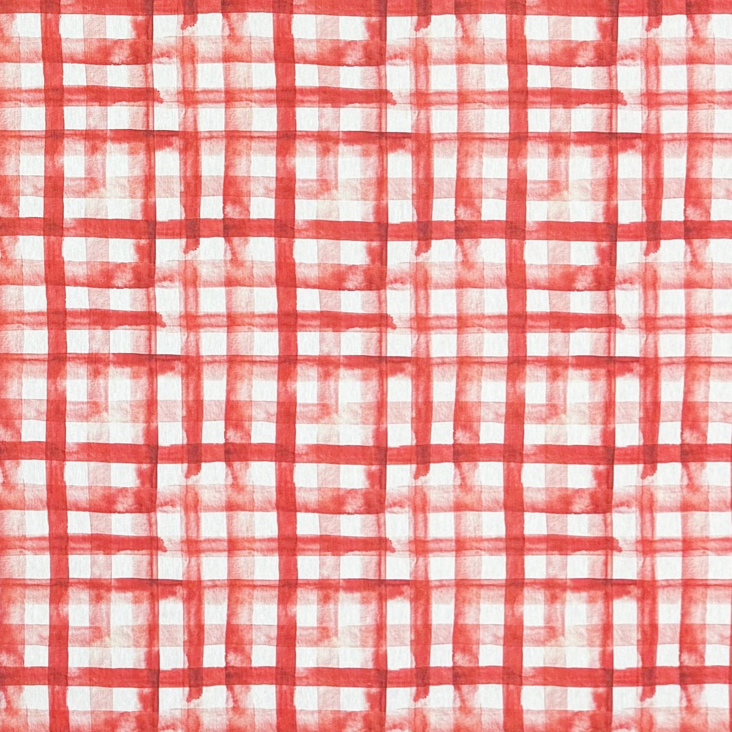 beschichtete Baumwoll Tischdecke kariert rot