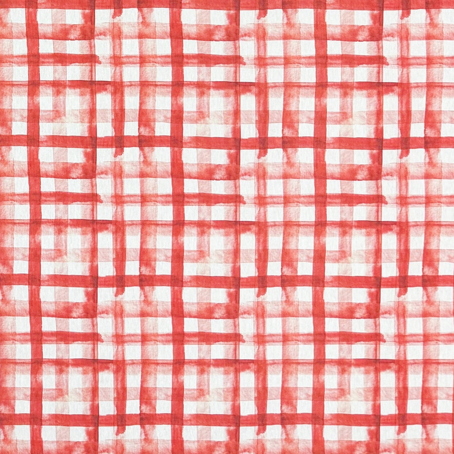 beschichtete Baumwoll Tischdecke kariert rot