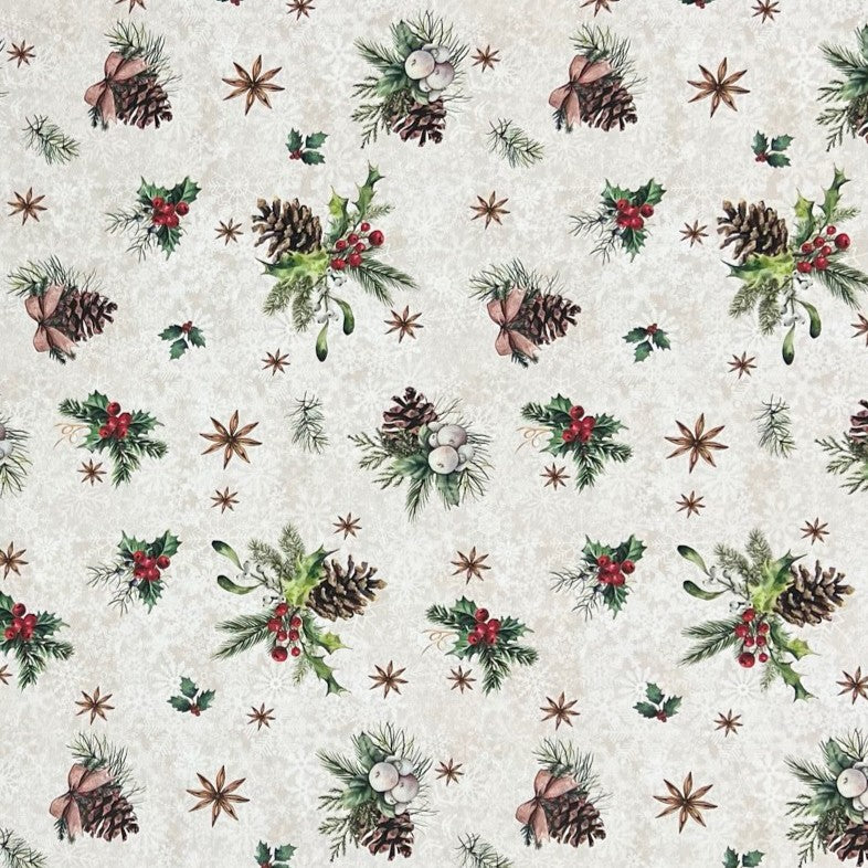 textile tablecloth jacquard coated cotton Christmas XMAS01 60465 square round oval