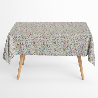 Jacquard Tischdecke aus beschichteter Baumwolle mit Fleckenschutz YILDA3 Blumenwiese eckig rund oval
