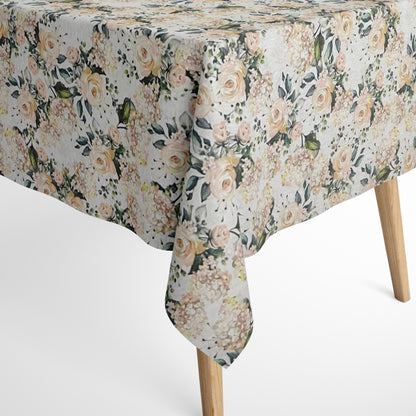 textile Tischdecke Rosenmotiv