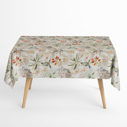 Baumwoll Tischdecke Herbst Blumen
