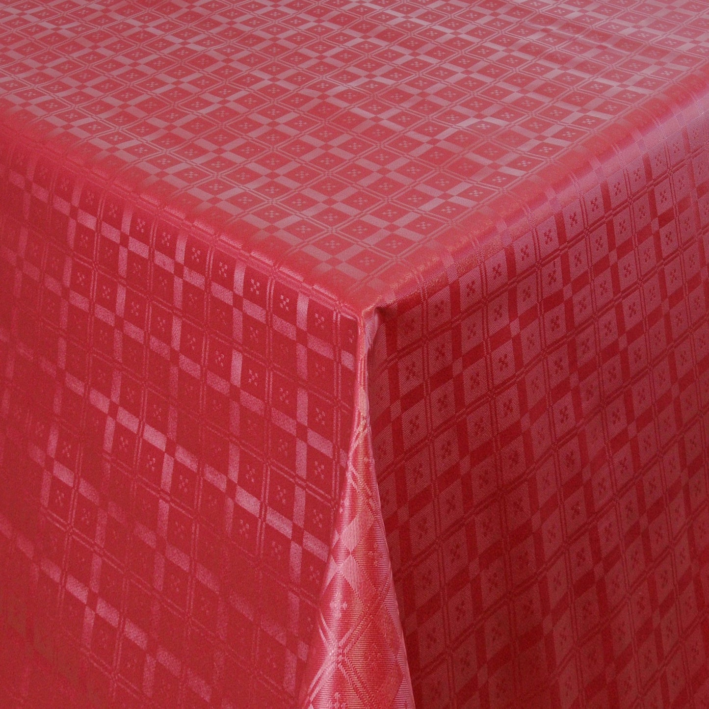 Wachstuch Tischdecke Bordeauxrot Damst Karo