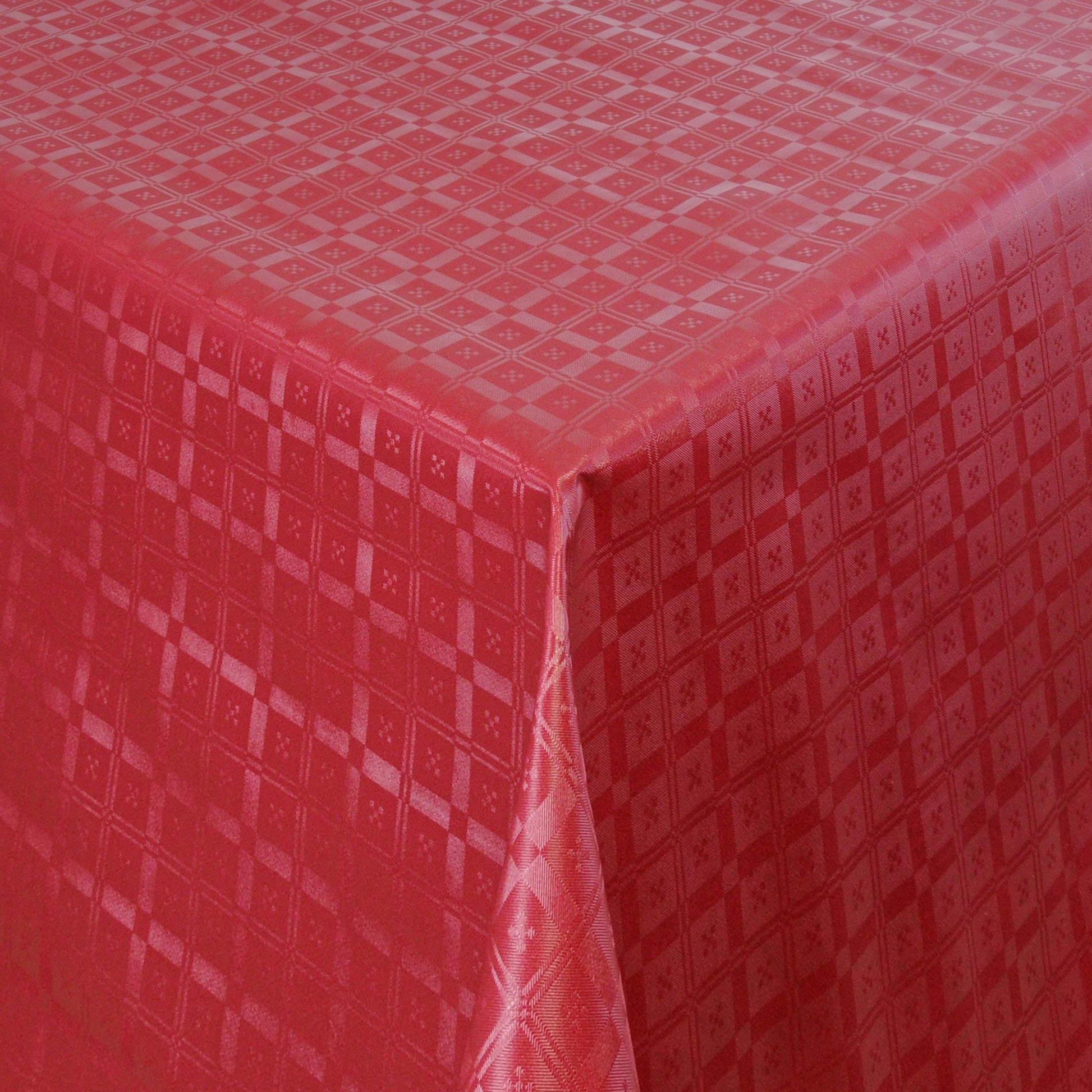 Wachstuch Tischdecke Bordeauxrot Damst Karo