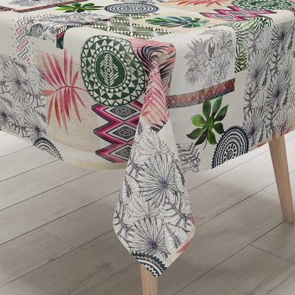 Oilcloth tablecloth 160 cm wide oversize P8090-1 Hawaii palm trees square round oval