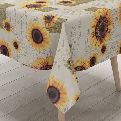 Wachstuch Tischdecke Sonnenblumen