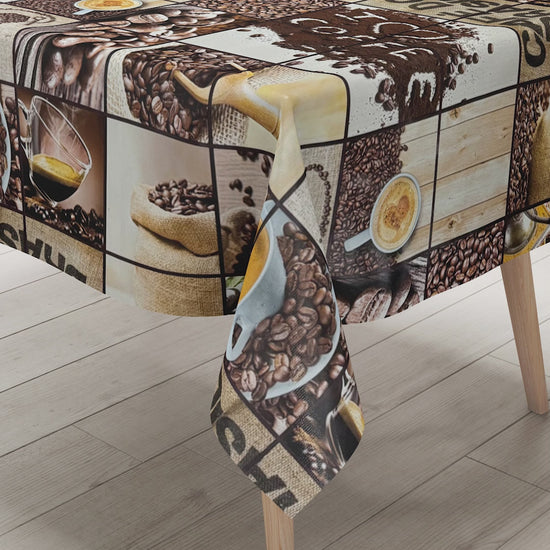 Wachstuch Tischdecke Kaffee