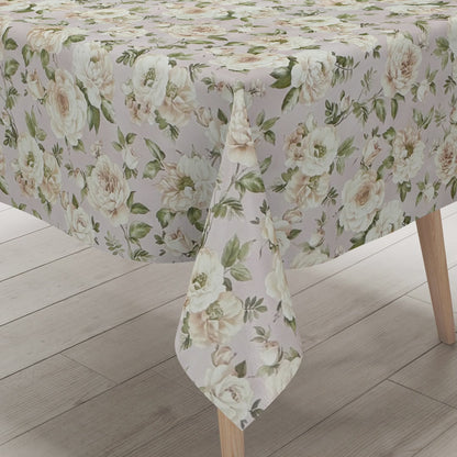 Wachstuch Tischdecke Rosen auf altrosa