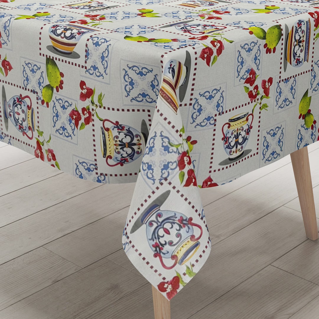 Wachstuch TIschdecke Mosaik Krug