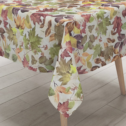 Oilcloth tablecloth 688-1 leaves autumn square round oval