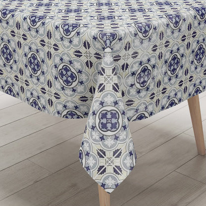 Wachstuch Tischdecke C141144 blau Fliesen Mosaik Portugal mediterran eckig rund oval