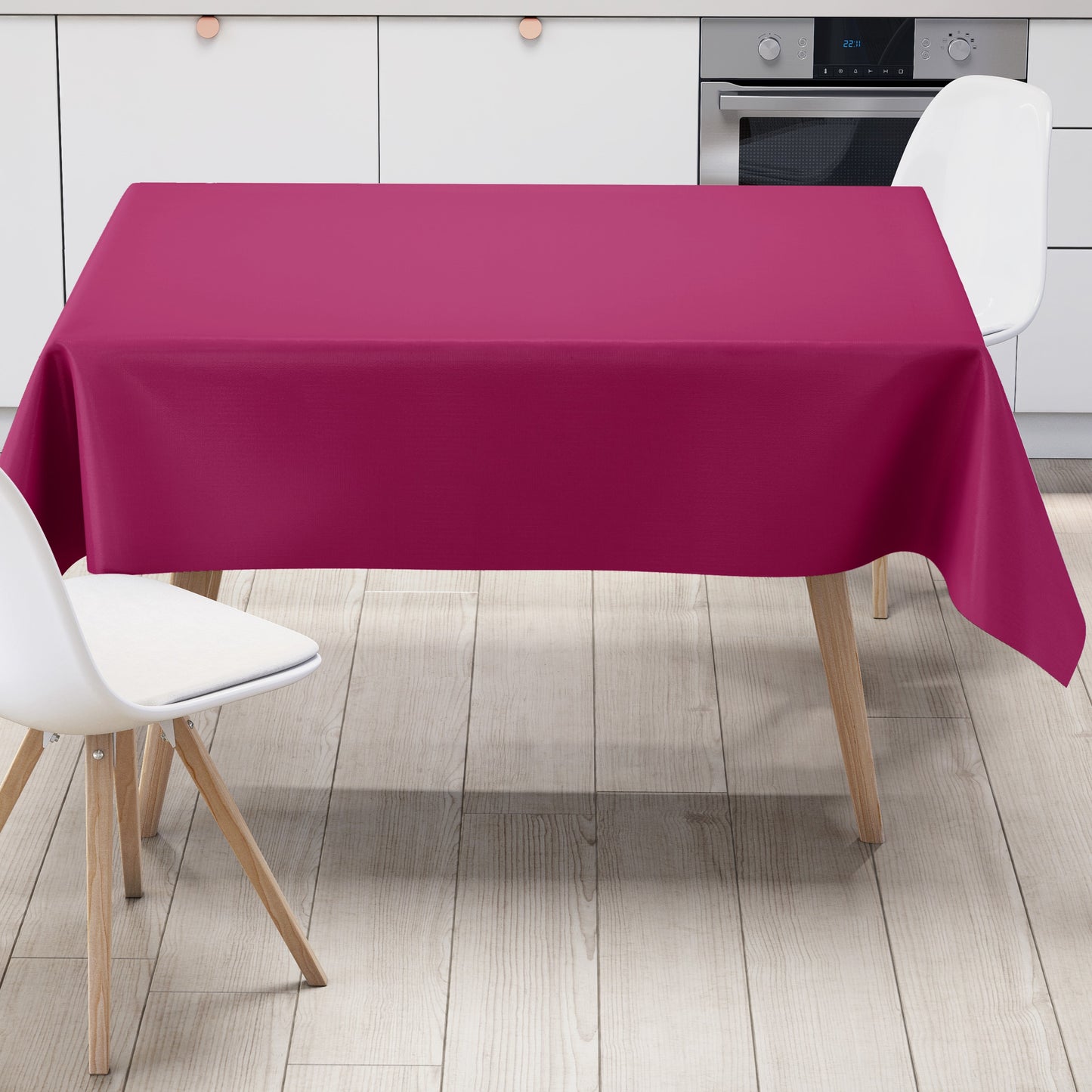Oilcloth roll sold by the meter roll goods uni 222 pink single-coloured