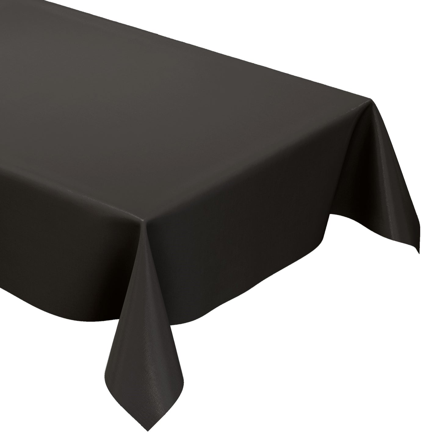 Wachstuch Tischdecke schwarz einfarbig unifarben uni24 eckig rund oval