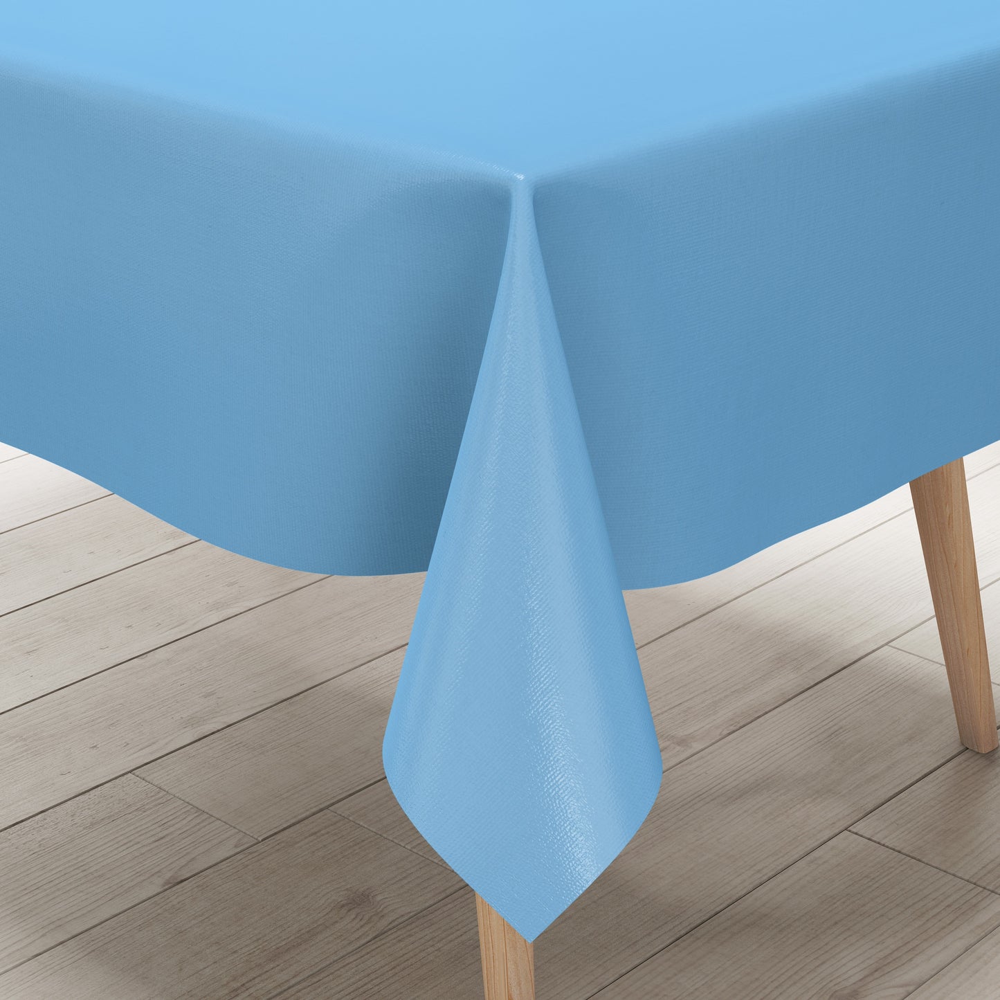 Wachstuch Tischdecke hellblau einfarbig unifarben uni291 eckig rund oval