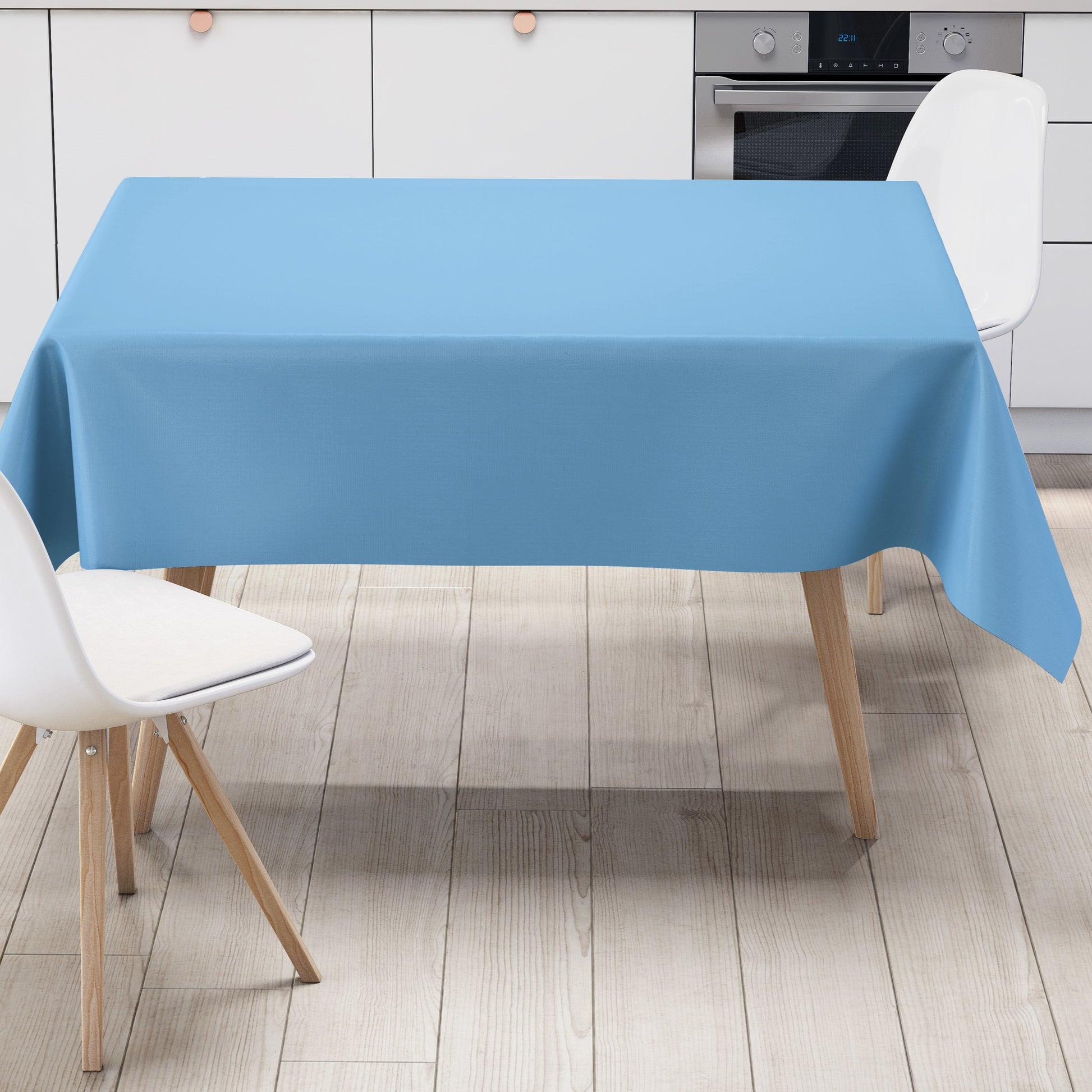 Wachstuch Tischdecke uni einfarbig hellblau