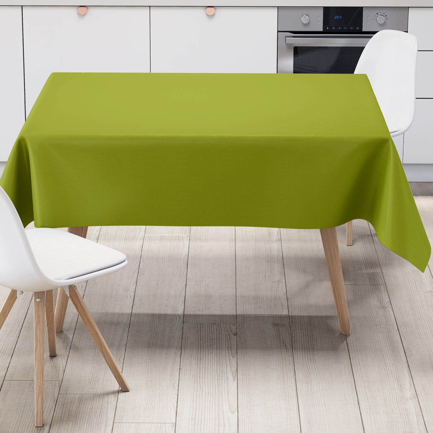 Wachstuch Tischdecke uni einfarbig olivfarben