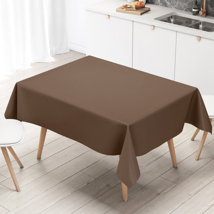 Wachstuch Tischdecke uni braun