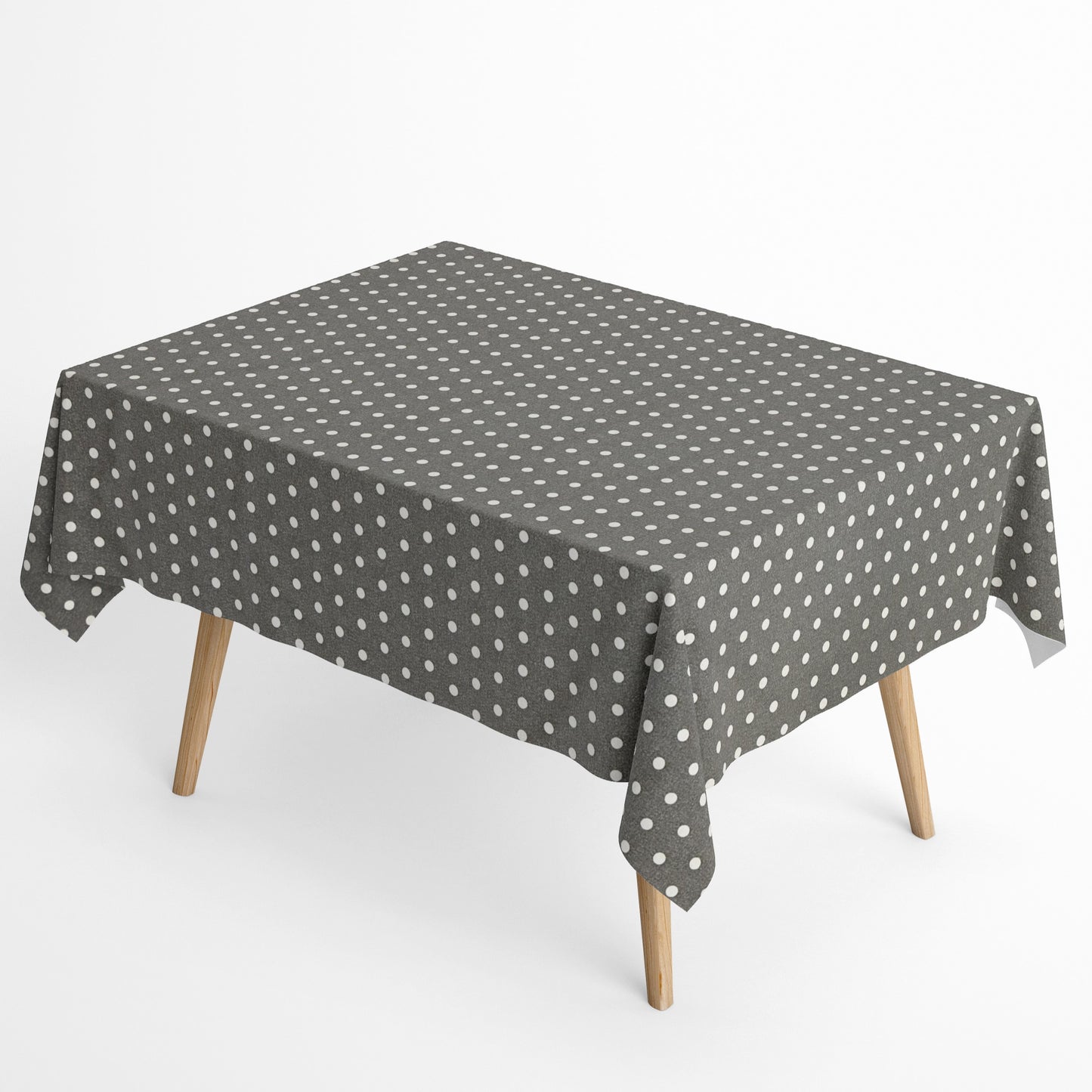 Jacquard Tischdecke aus beschichteter Baumwolle mit Fleckenschutz VAN GOGH OSCURO anthrazit Punkte eckig rund oval