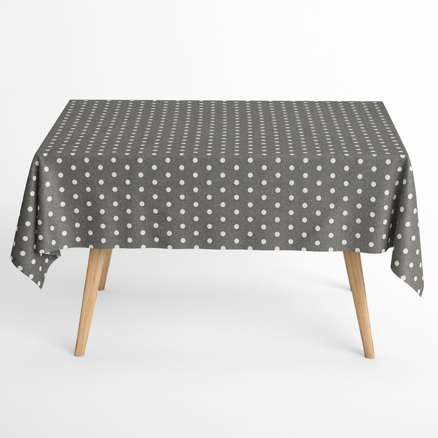 Jacquard Tischdecke aus beschichteter Baumwolle mit Fleckenschutz VAN GOGH OSCURO anthrazit Punkte eckig rund oval