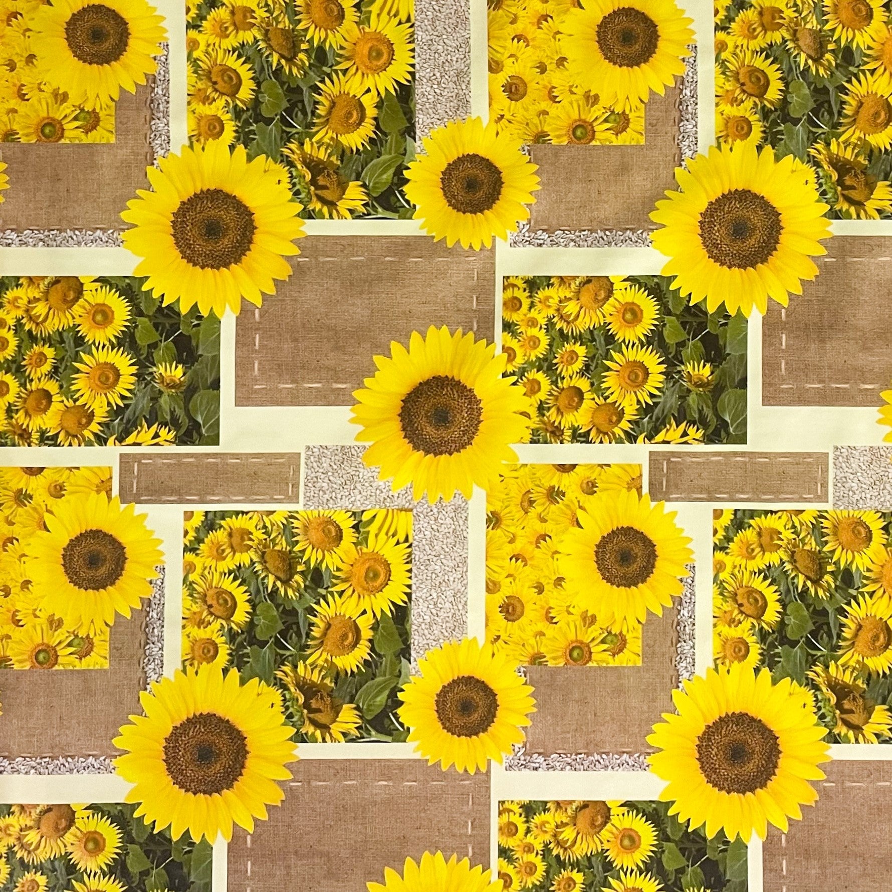 abwaschbare Wachstuchtischdecke Sonnenblumen, Blüten wachstuchshop24pro.com eckig rund oval kaufen bestellen
