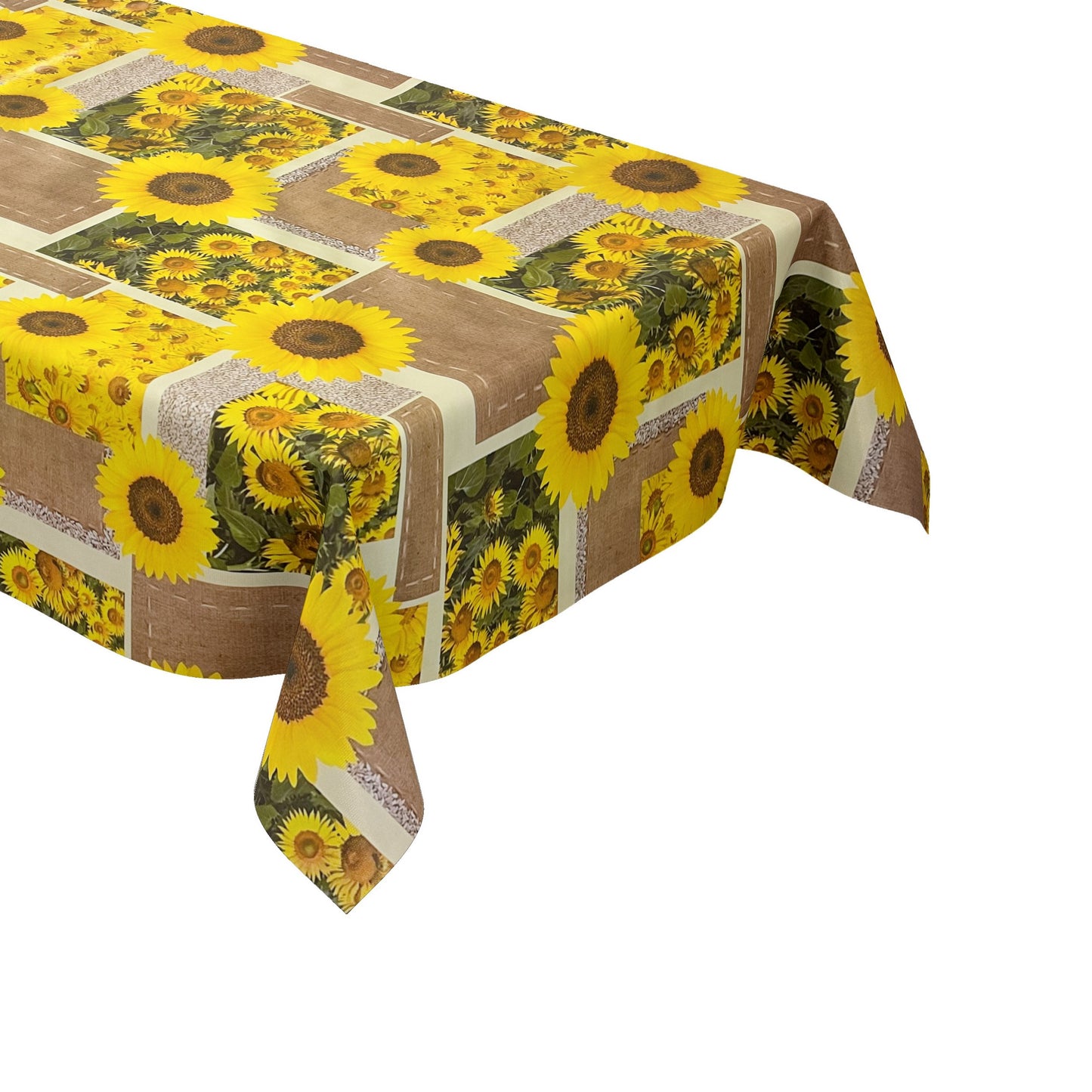 abwaschbare Wachstuchtischdecke Sonnenblumen, Blüten wachstuchshop24pro.com eckig rund oval kaufen bestellen