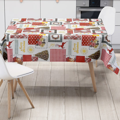 KEVKUS nappe cirée Noël 01047-00 renne rouge-vert carrée ronde ovale