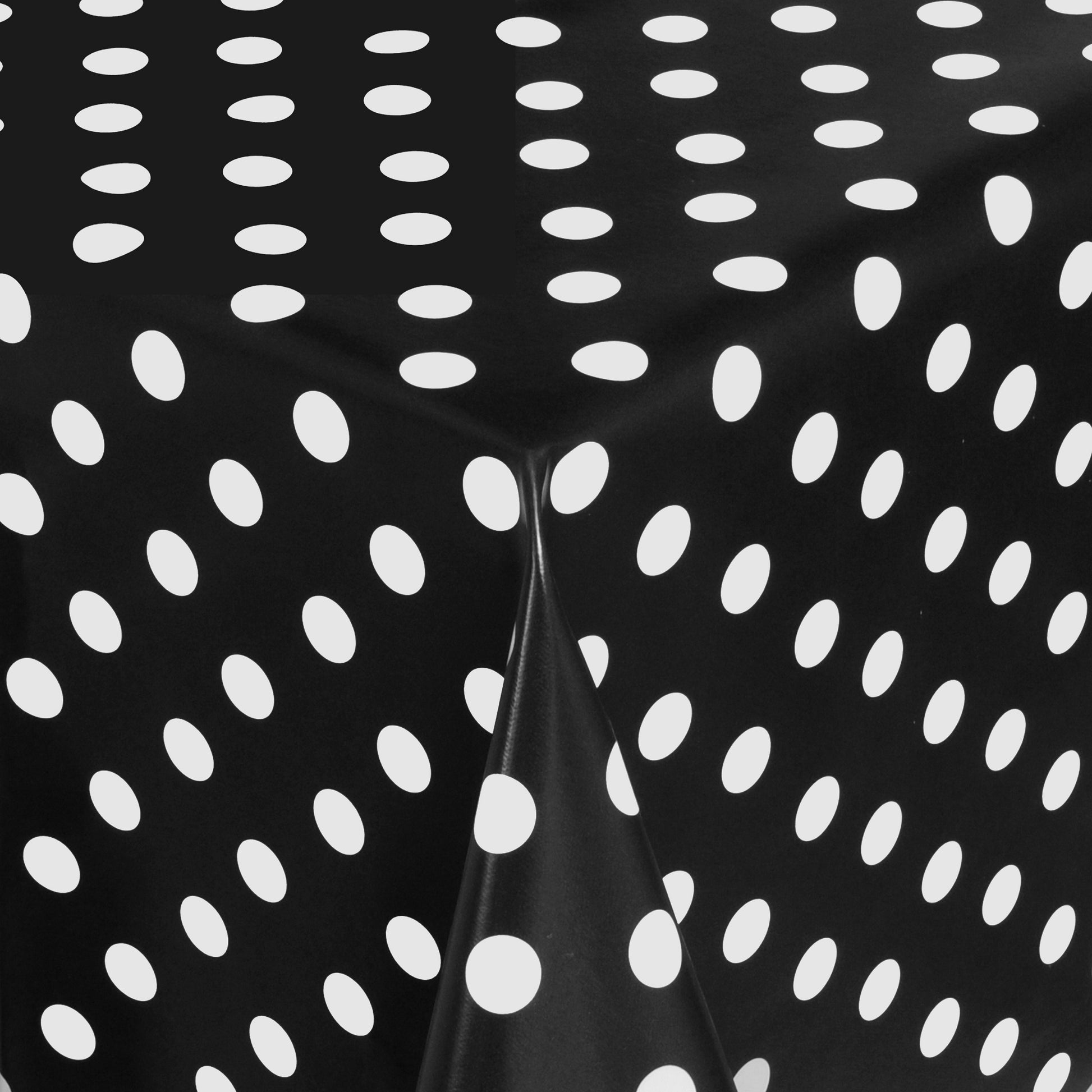 Wachstuchrolle Meterware Pola Dots Punkte schwarz