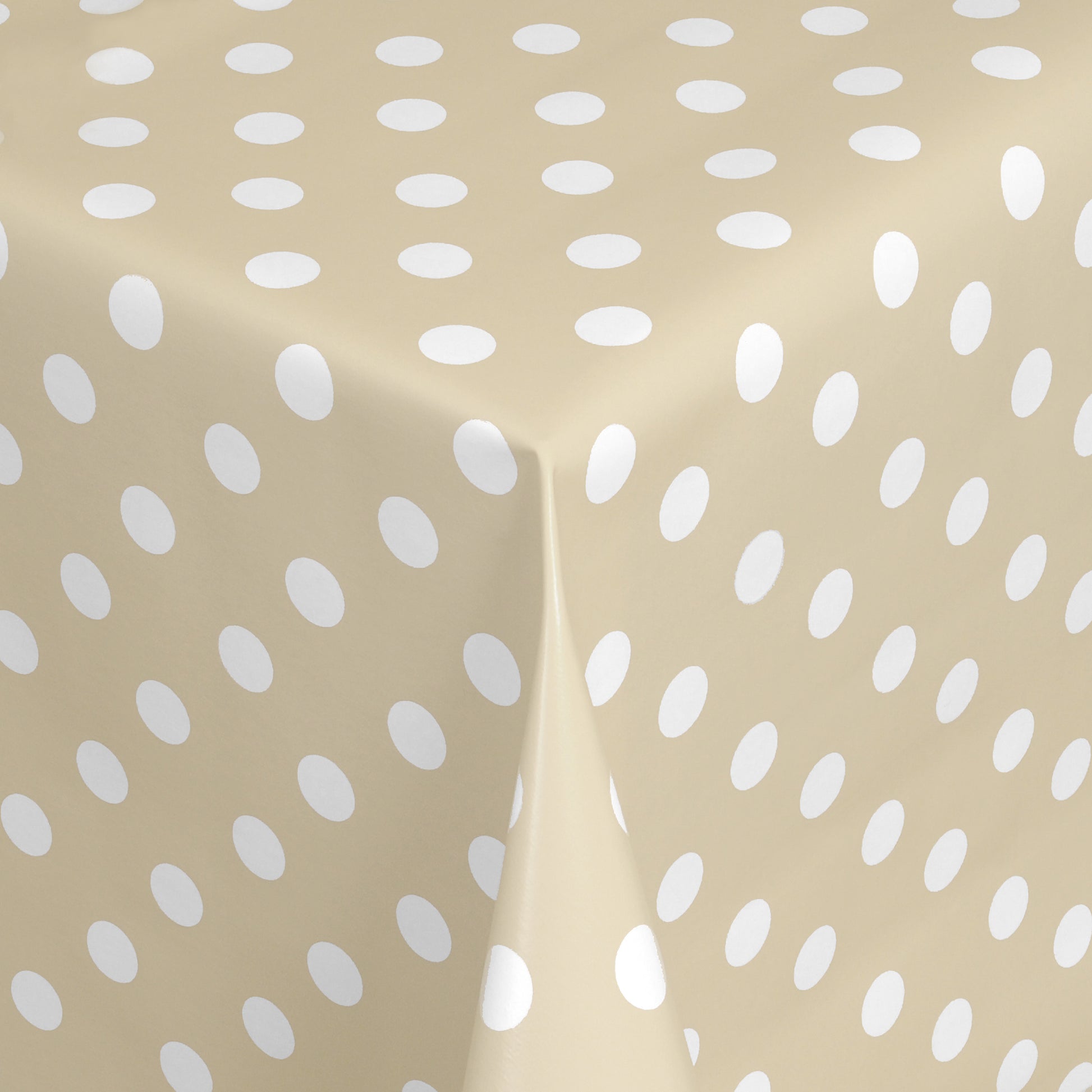 Wachstuchrolle Meterware Punkte beige 