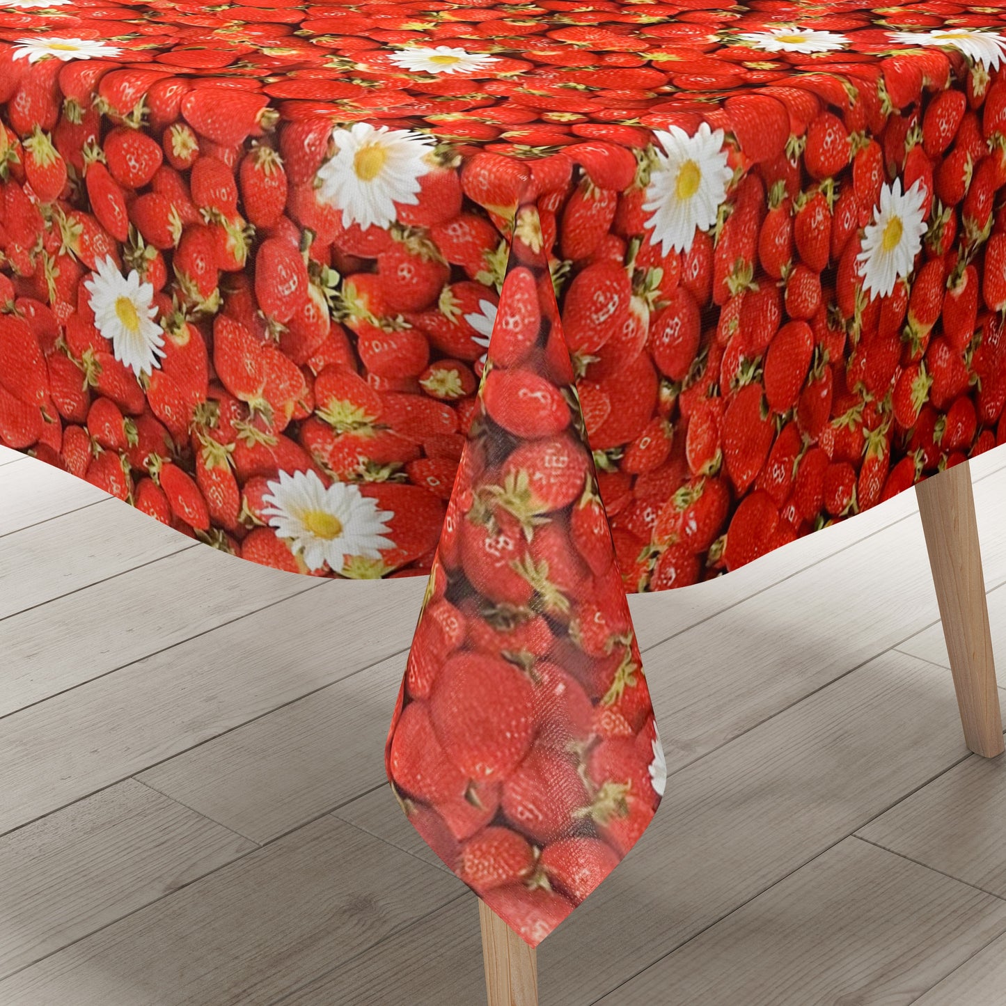 Wachstuch Tischdecke Erdbeeren Küche 