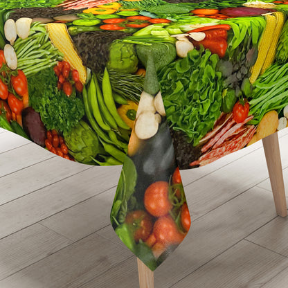 abwaschbare Wachstuch Tischdecke Gemüse Salat Paprika Gurke PVC-Tischdecke Kevkus wachstuchshop24pro.com
