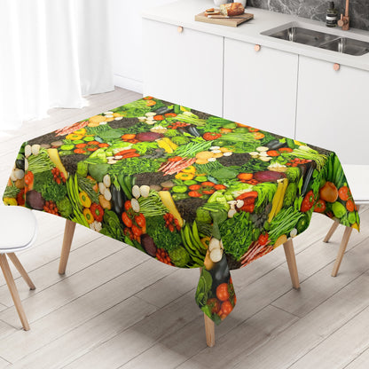 abwaschbare Wachstuch Tischdecke Gemüse Salat Paprika Gurke PVC-Tischdecke Kevkus wachstuchshop24pro.com