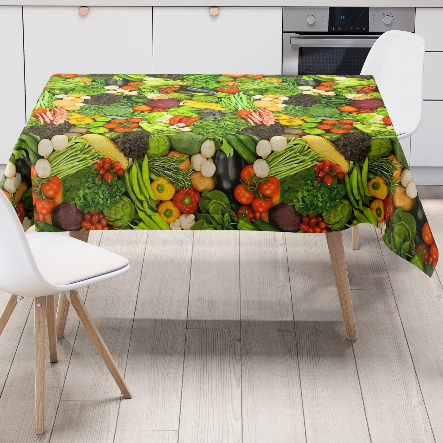 abwaschbare Wachstuch Tischdecke Gemüse Salat Paprika Gurke PVC-Tischdecke Kevkus wachstuchshop24pro.com