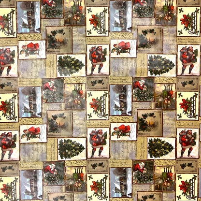 Nappe en toile cirée KEVKUS Noël 01214-00 Père Noël notes carrée ronde ovale