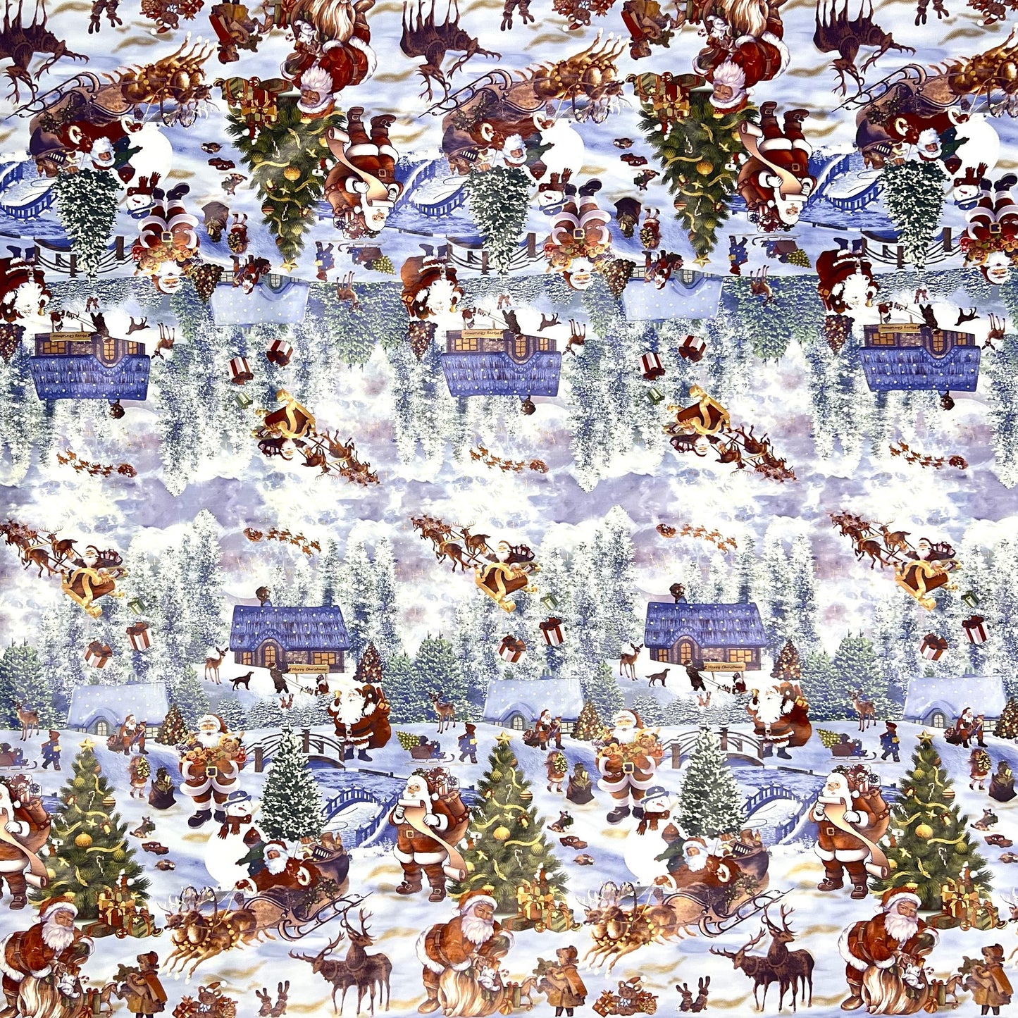 Rouleau de toile cirée Noël 01228-00 Motif bordure Winter Wonderland